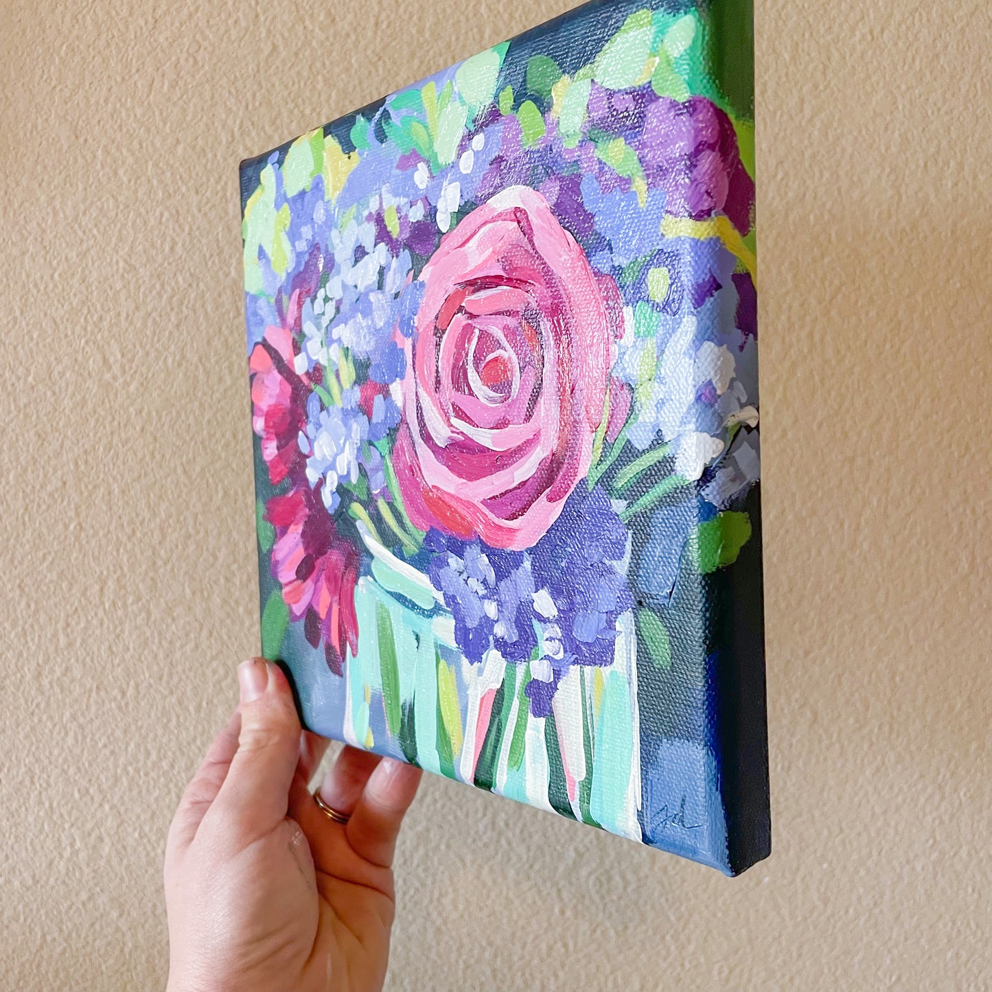 Rose in Pink and Mint